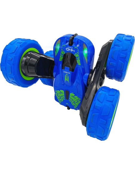 Coche RC Acrobacias Threeking Doble Lado 15x16x7cm Azul Coche RC Acrobacias Threeking Doble Lado 15x16x7cm Azul