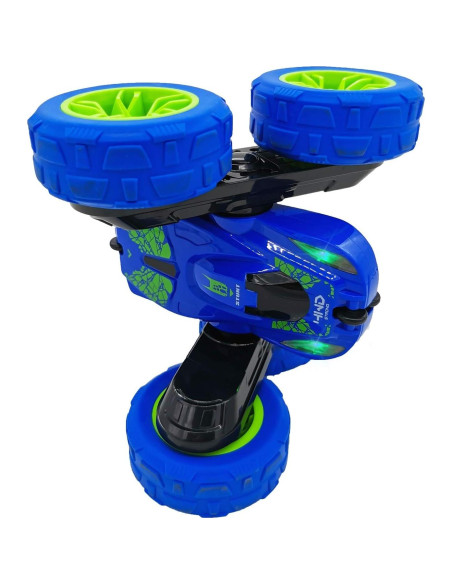 Coche RC Acrobacias Threeking Doble Lado 15x16x7cm Azul Coche RC Acrobacias Threeking Doble Lado 15x16x7cm Azul