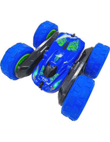 Coche RC Acrobacias Threeking Doble Lado Luces 15x16x7cm