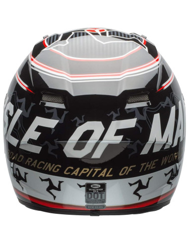 Casco Integral BELL Qualifier DLX Isle of Man Negro/Rojo XS