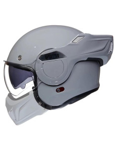 Casco Modular ILM B707 Vintage Gris L con Doble Visera