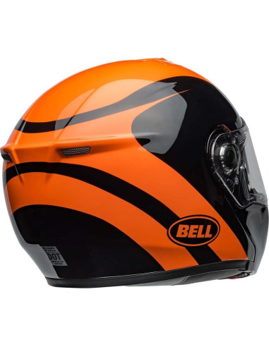Casco Modular BELL SRT Negro/Naranja Mediano Fibra de Vidrio