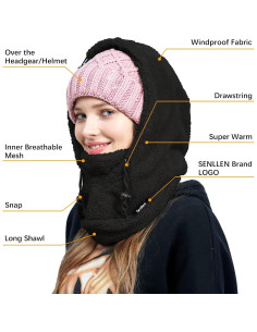 Balaclava Senllen de Fleece Térmica para Climas Fríos 2