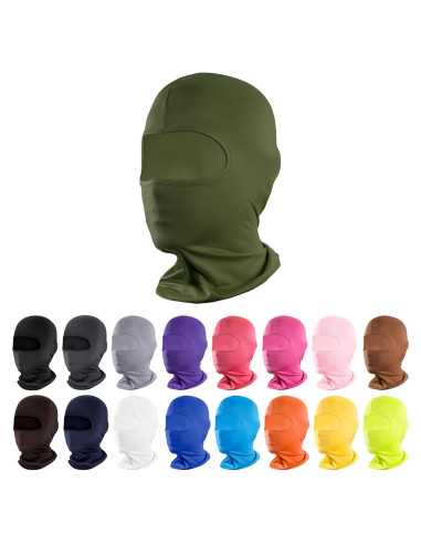 Máscara Balaclava Pukavt Verde Ejército Unisex para Esquí