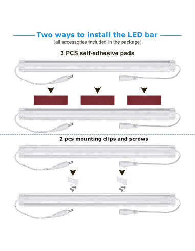 Kit de Iluminación LED Bajo Gabinete Litever 6 Barras 31W 3000K
