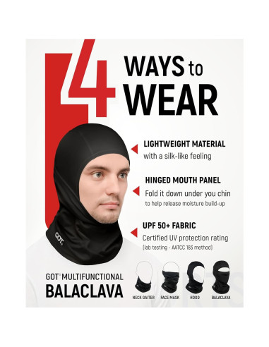 Balaclava GOT Sports UPF 50+ para Esquí y Climas Fríos