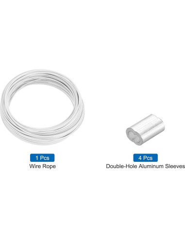 Cable de Acero Inoxidable 304 20m MECCANIXITY Recubierto Vinilo 1.5mm