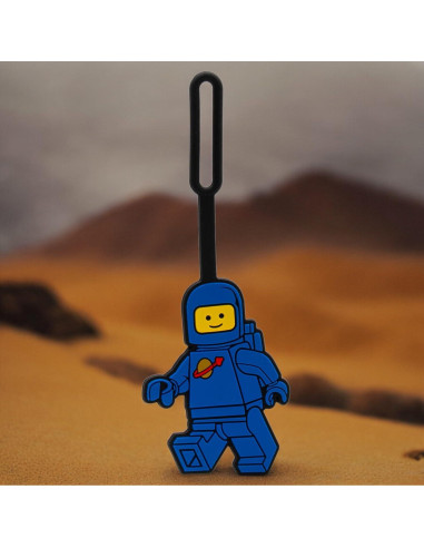 Etiqueta de Maleta Silicona LEGO Spaceman Azul 17.78x6.35cm