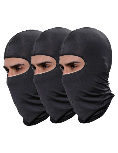 Paquete de 3 Pasamontañas Balaclava Gris Oscuro - Unisex Paquete de 3 Pasamontañas Balaclava Gris Oscuro - Unisex