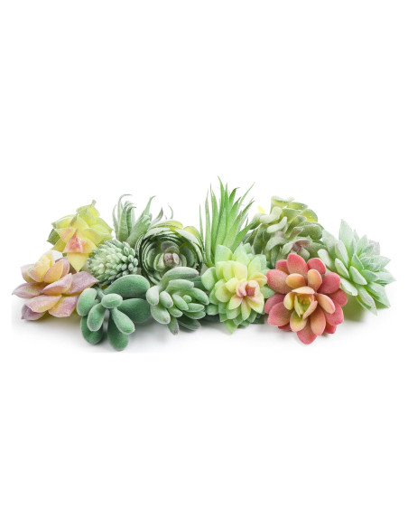 12 Suculentas Artificiales HappyHapi Verde Aterciopelado 12 Suculentas Artificiales HappyHapi Verde Aterciopelado