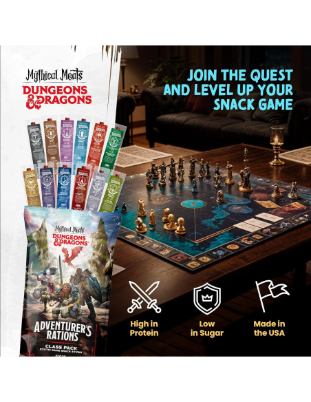 Paquete de 12 Palitos de Jerky Mythical Meats D&D - Sin MSG Paquete de 12 Palitos de Jerky Mythical Meats D&D - Sin MSG