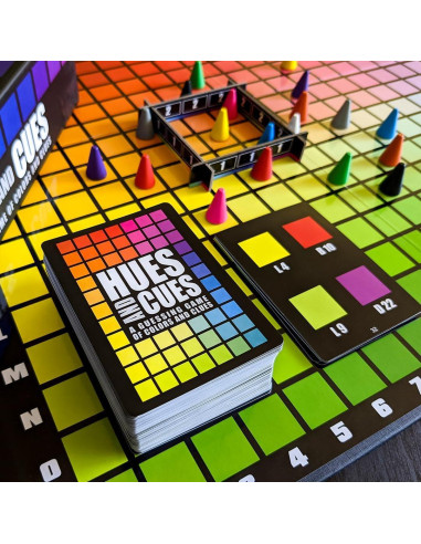 Juego de mesa Hues y Cues USAopoly - Adivina colores 3-10 jugadores