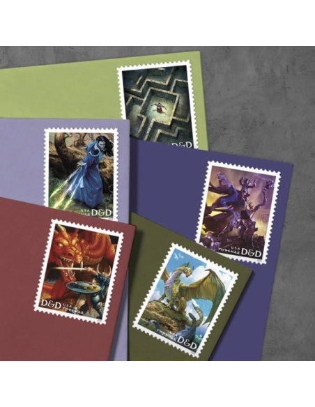Sellos Postales Dungeons & Dragons 2024 Hoja de 20 Sellos Postales Dungeons & Dragons 2024 Hoja de 20