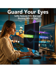 Filtro de Privacidad Magnético JEEETINTX 23" 16:9 Anti Luz Azul 2