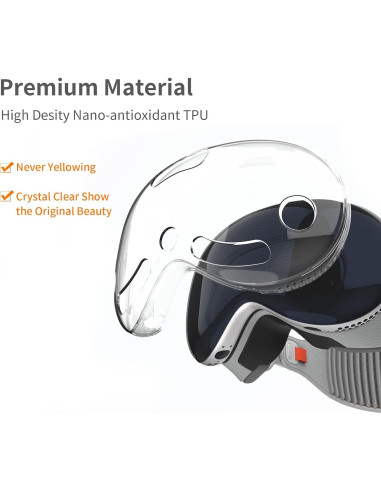Funda TPU Clara Hualimei para Apple Vision Pro 2024 - Protección Resistente a Rayones