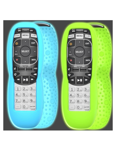 Paquete de 2 fundas de silicona DirecTV RC73 Azul Verde