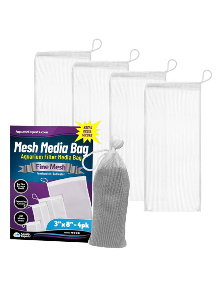 Bolsa de Medios Finos Aquatic Experts 450 Micrones 3x8" 4 Pzas Bolsa de Medios Finos Aquatic Experts 450 Micrones 3x8" 4 Pzas