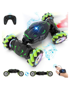 Coche Acrobático RC Pristar Verde-Negro 4WD 360 para Niños