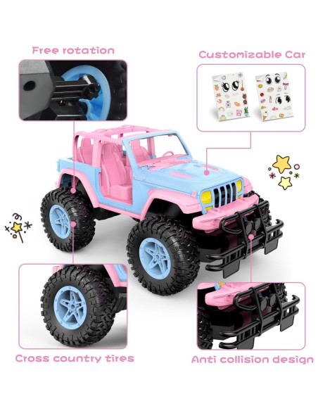 Coche RC NQD Rosa 1:16 para Niñas 3-8 Años 2.4GHz Coche RC NQD Rosa 1:16 para Niñas 3-8 Años 2.4GHz
