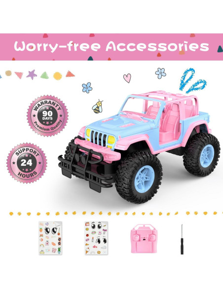 Coche RC NQD Rosa 1:16 para Niñas 3-8 Años 2.4GHz Coche RC NQD Rosa 1:16 para Niñas 3-8 Años 2.4GHz