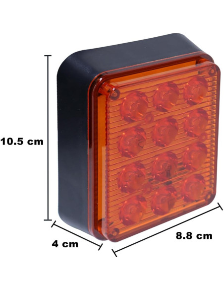Luces Estroboscópicas Recargables ADAURIS Ámbar 12W Impermeables Luces Estroboscópicas Recargables ADAURIS Ámbar 12W Impermeables