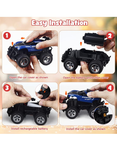 Coche RC Mini GLZOOO 1:43 Recargable para Niños 3-12 Años