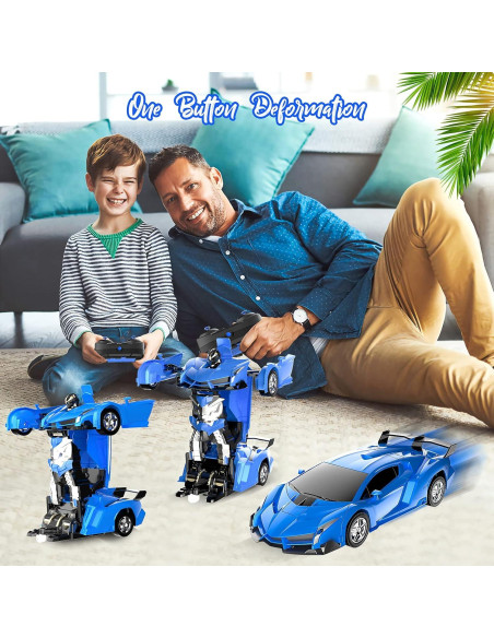 Coche RC Desuccus Transformador 1:18 360 Deriva Azul Coche RC Desuccus Transformador 1:18 360 Deriva Azul