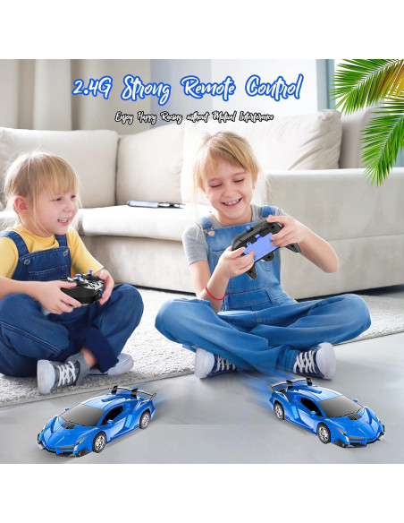 Coche RC Desuccus Transformador 1:18 360 Deriva Azul Coche RC Desuccus Transformador 1:18 360 Deriva Azul