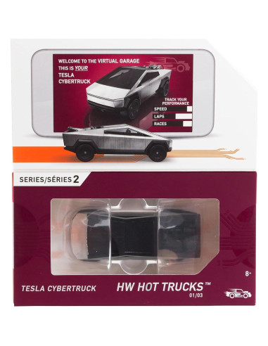 Vehículo Hot Wheels id con chip NFC escala 1:64 color plateado