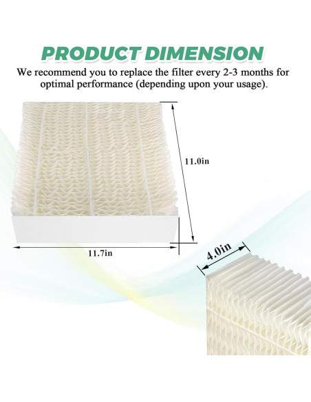 Filtros de Reemplazo Techecook 1043 para Humidificadores 3 Pack Filtros de Reemplazo Techecook 1043 para Humidificadores 3 Pack