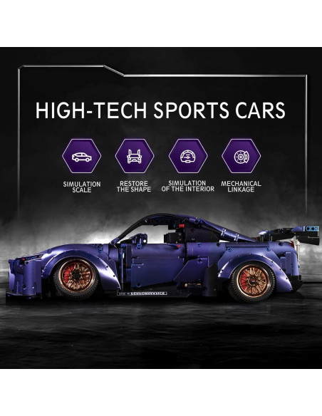 ZYLEGEN Kit de Construcción Coche Deportivo 54 cm Negro ZYLEGEN Kit de Construcción Coche Deportivo 54 cm Negro