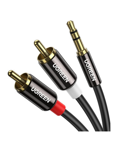 UGREEN Cable de Audio 3.5mm a 2RCA 2 Metros HiFi