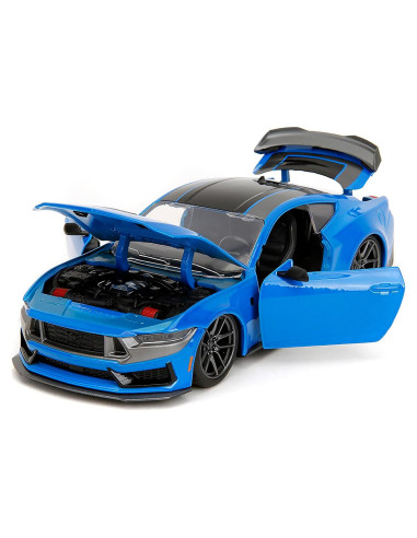 Coche Diecast Jada 35276 Caballo Oscuro 1/24 Azul Metálico