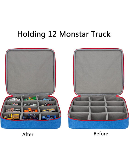 Funda KISLANE para 12 Camiones Monster Jam Azul Funda KISLANE para 12 Camiones Monster Jam Azul