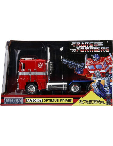 Transformers G1 Jada Toys Optimus Prime Camión Rojo 1:24