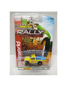 Coche Eléctrico de Slot Auto World Datsun 620 HO Amarillo Azul