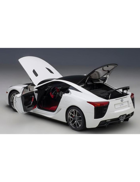 Modelo de Coche LFA Blanco Autoart 1/18 Techo de Carbono Modelo de Coche LFA Blanco Autoart 1/18 Techo de Carbono