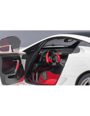 Modelo de Coche LFA Blanco Autoart 1/18 Techo de Carbono