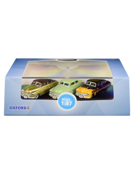 Conjunto de 3 coches de modelo Mercury 1949 Oxford Diecast Conjunto de 3 coches de modelo Mercury 1949 Oxford Diecast