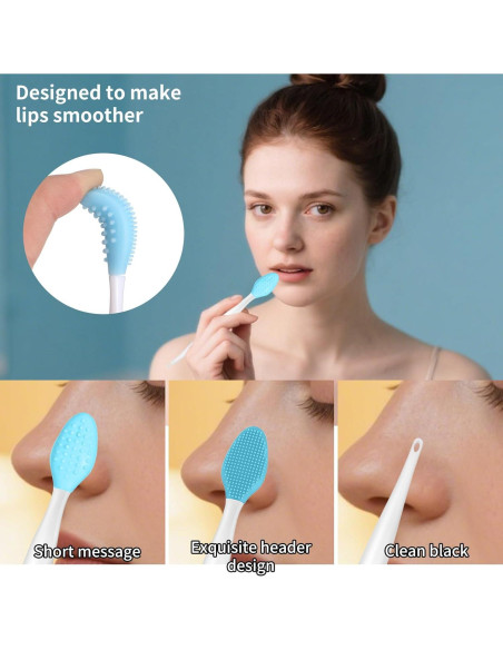 Juego de 6 Brochas de Silicona para Cuidado Facial Qulkws Juego de 6 Brochas de Silicona para Cuidado Facial Qulkws