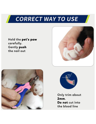 Cortauñas Profesional WePet para Mascotas Pequeñas Rosa/Azul