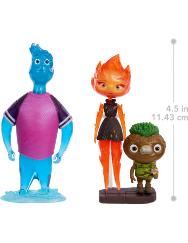 Paquete de 3 Figuras de Acción Disney Pixar Elemental