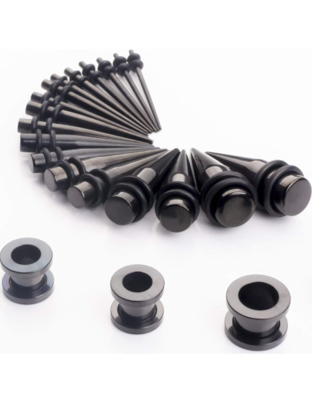 Kit de Estiramiento de Orejas 36 Piezas CABBE KALLO Acero Inoxidable Kit de Estiramiento de Orejas 36 Piezas CABBE KALLO Acero Inoxidable