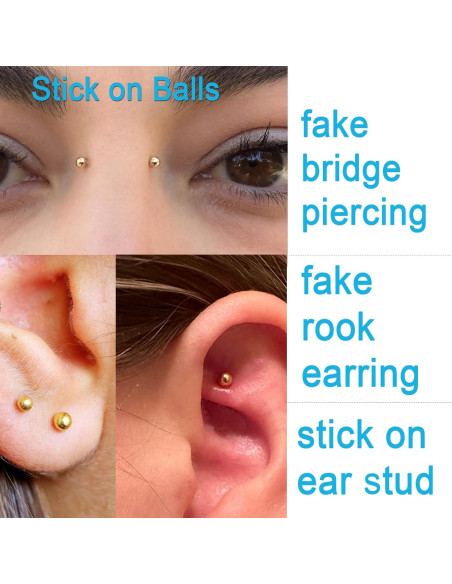 Anillo de Labio Falso QWALIT - 54 Piezas de Piercings Adhesivos Anillo de Labio Falso QWALIT - 54 Piezas de Piercings Adhesivos