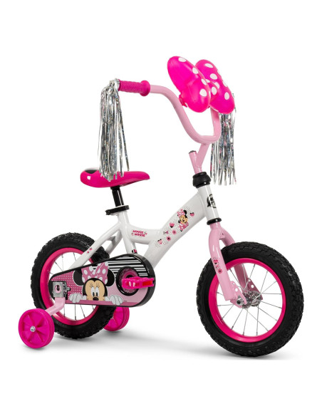 Bicicleta para Niñas Huffy 12" Minnie Mouse Rosa con Ruedas de Entrenamiento Bicicleta para Niñas Huffy 12" Minnie Mouse Rosa con Ruedas de Entrenamiento