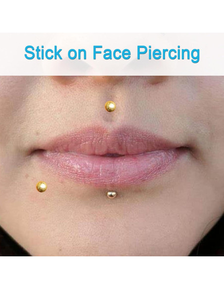 Anillo de Labio Falso QWALIT - 54 Piezas de Piercings Adhesivos Anillo de Labio Falso QWALIT - 54 Piezas de Piercings Adhesivos