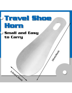 Cuchara para Zapatos Auvotuis Acero Inoxidable 10 cm - 2 Pcs 2
