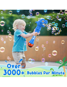 Varita de Burbujas Dinosaurio Britik Azul 400g 31x8.4x10.7cm 2