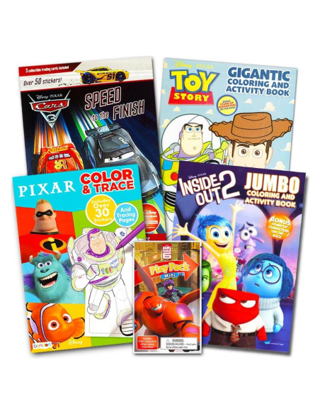 Conjunto de Libros para Colorear Disney Pixar - 4 Títulos + Stickers Conjunto de Libros para Colorear Disney Pixar - 4 Títulos + Stickers
