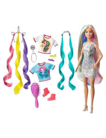 Muñeca Barbie Pelo de Fantasía Mattel con Accesorios Muñeca Barbie Pelo de Fantasía Mattel con Accesorios